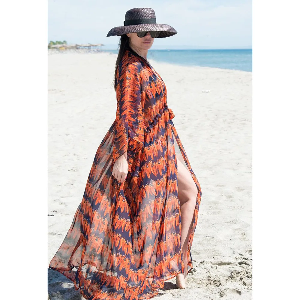 Рисунок 4 - Женский Длинный пляжный кардиган с принтом