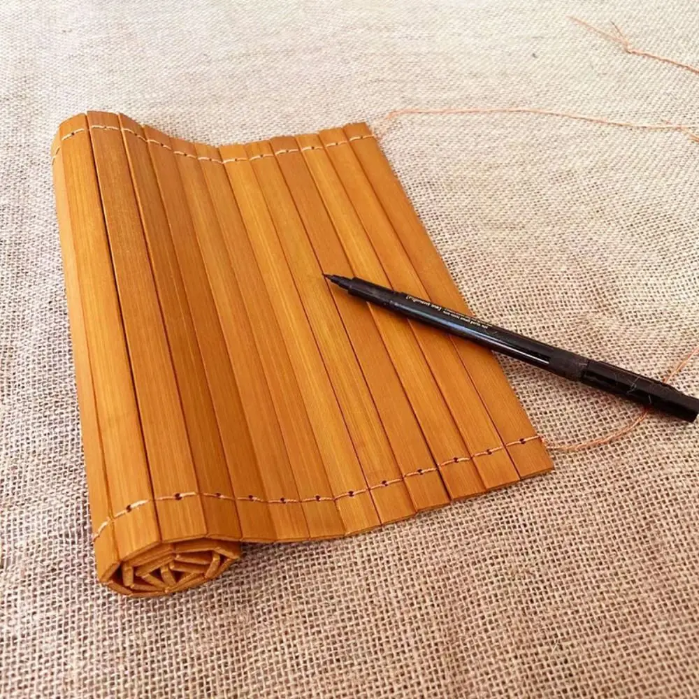 창의적으로 쓸 수 있는 빈 대나무 간단한 다기능 고대 스타일 대나무 슬립북 스크롤 중국어 스크롤 클래식