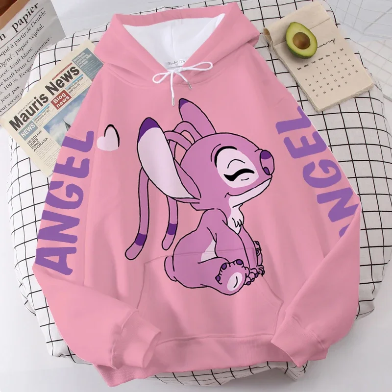 thumbnail image 1 of Sudadera con capucha de Disney para mujer, sudadera de dibujos animados con letras de monstruo y Ángel, jersey bonito Harajuku Unisex con bolsillo, 1 of 5