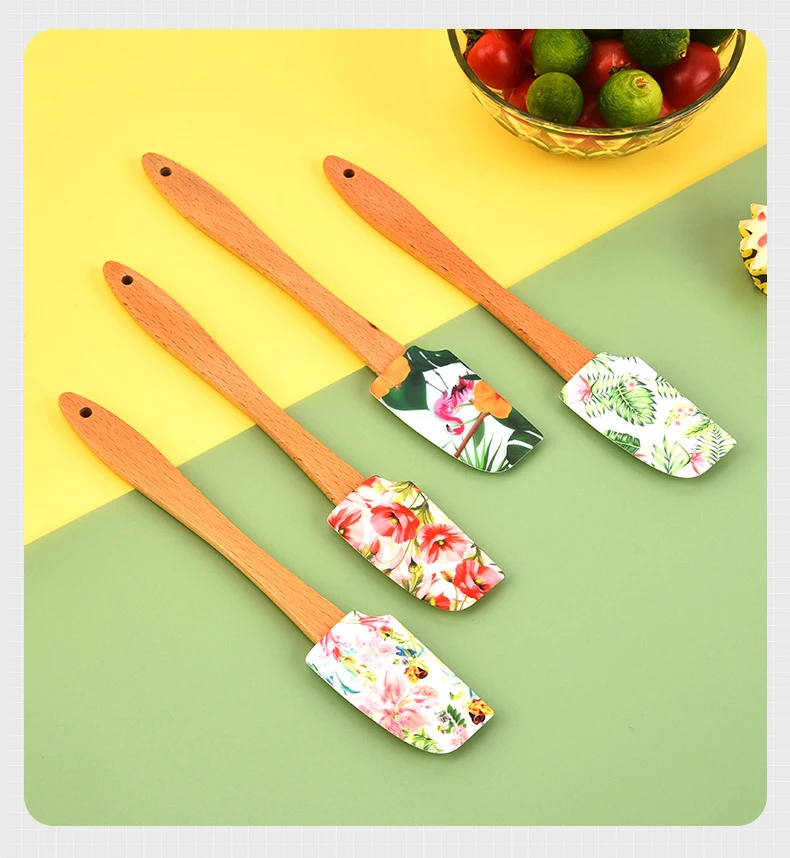 Description Picture 3 of itemSmall Silicone Cream Cake Spatula Mixer Scraper Kitchen Tapices Pastry Blender Chocolate Butter Baking Stir Tools Confectionery