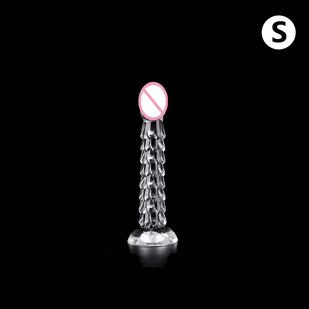 Lifelike dildos, suction cups, female sex toys, primary vaginal and anal sex toys, clear colored dildos