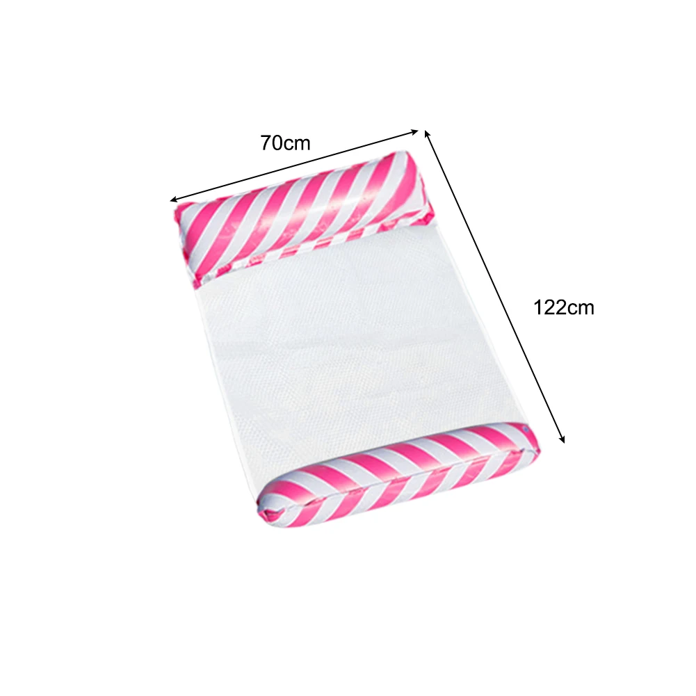 Foldable Water Hammock Float Lounger PVC Inflatable Pool Mat Floating Bed Chair Swimming Air Mattress Pool Party Toy Recliner