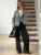 Casual Lapel Cardigan Top Women's Long Sleeve Fashion Patchwork Elegant Loose Solid jackets Female Autumn Outwear Cardigan