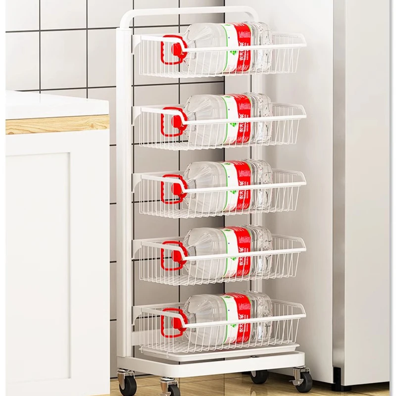 Portable Bathroom Organizer Rolling Rack Shopping Food Cart Space Saving Detachable Meuble Cuisine Kitchen Accessories
