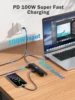 Lemorele TC96 USB Hub USB 3.1 Dock Station USBC to Dual HDMI 4K 10Gpbs Type-C Adapter VGA USBC 3.1Gigabit Ethernet for Mac Win 5