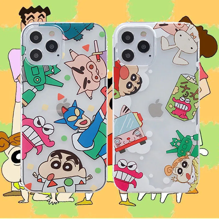 Рождественский снегоход Crayon Shin-chan Fresh BANDAI Аниме Чехол для iPhone 11 12 Pro Max XR XS 7 8