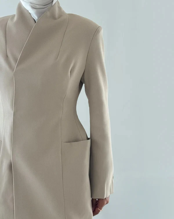 2 Pocket Collarless Blazer (2).jpg