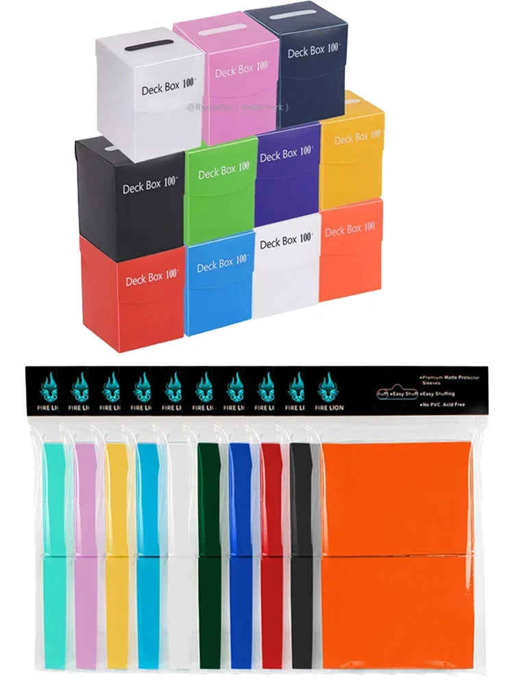 Sammelkarten-Deckbox und 100 Stück 66 x 91 mm, Standardgröße, Premium-Matte, Kartenhüllen, Sammelkartenschutz für MTG-Sportkarten – Detail 2