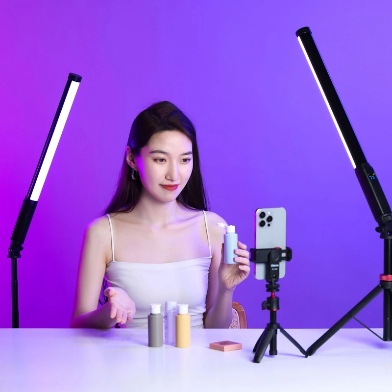 Ulanzi Upgraded VL119 10W RGB Light Wand Stick Light Handheld Stick for Protrait Photography Live Streaming with Type-C Charging