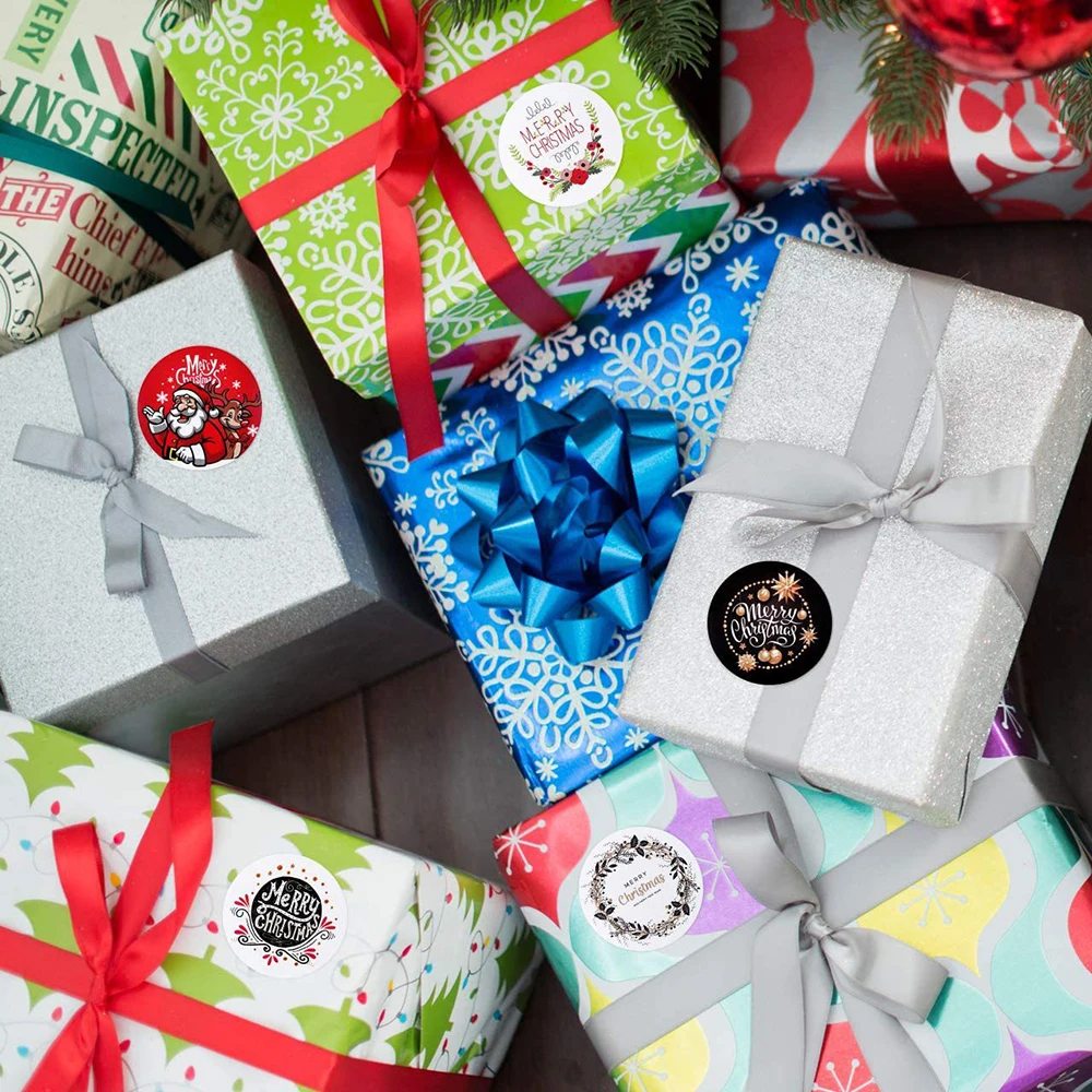50-500Pcs 1inch Weihnachten Urlaub Dekor Abdichtung Label für Kleine Unternehmen Verpackung Geschenk Decor Weihnachten Baum Candy aufkleber – Detail 15