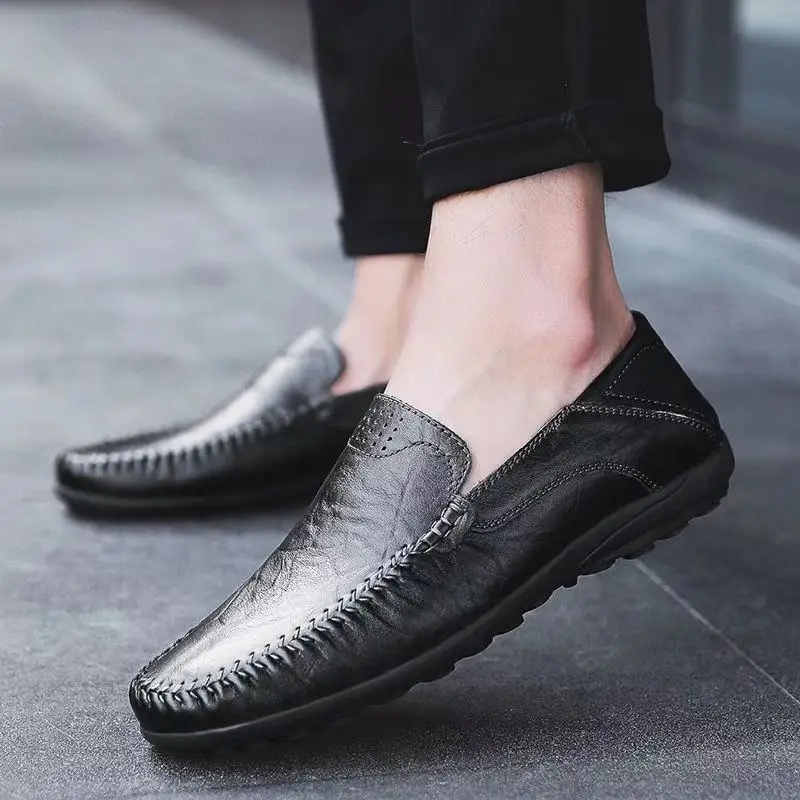 

Men Casual Shoes Luxury Brand Leather Mens Loafers Moccasins Breathable Slip on Black Driving Shoes Men Casual Dress Shoes