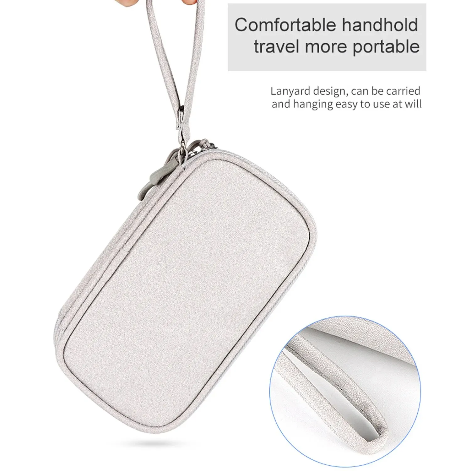 Travel Cable Organizer Bag Storage Pouch Carry Case Portable Waterproof Storage Bags For Cable Cord And Electronics Accessories