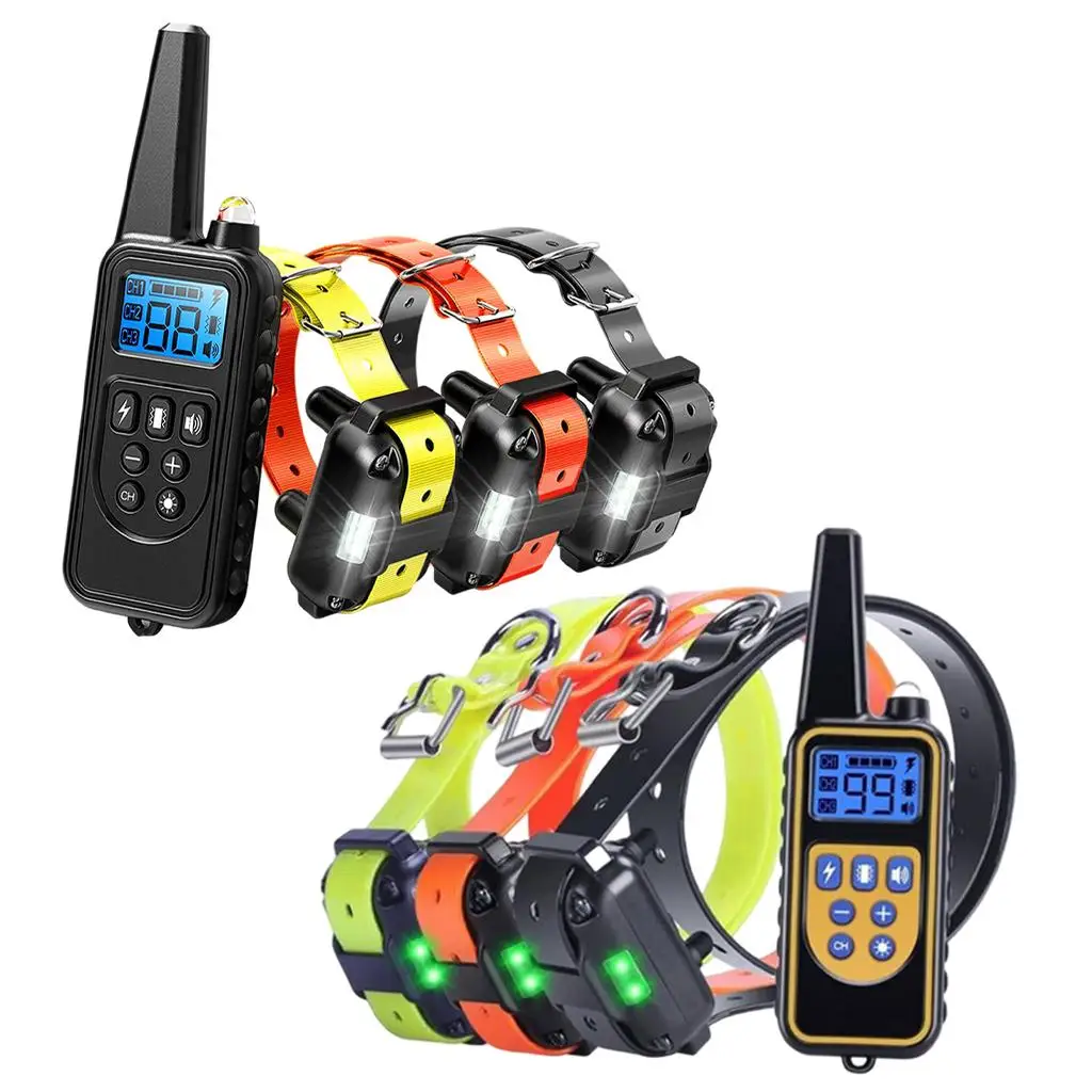 

USB Dog Electric Shock Training Collar 3 Modes Pet Remote Waterproof Smart Device Dog Barking Training Collar for Dog Supplies