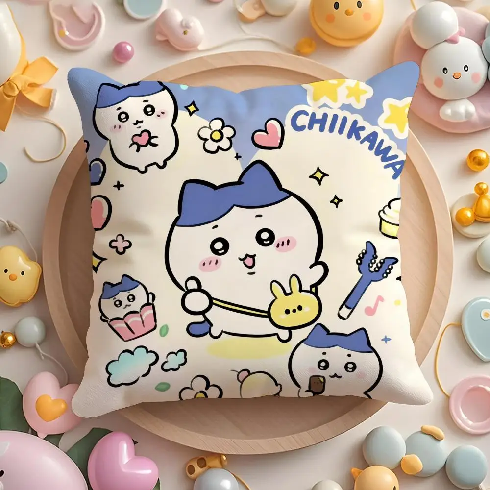 Niedlicher Chiikawa-Kissenbezug, kurzer Plüsch, doppelseitiger Druck, für Zuhause, maschinenwaschbar, im warmen Winter – Detail 12