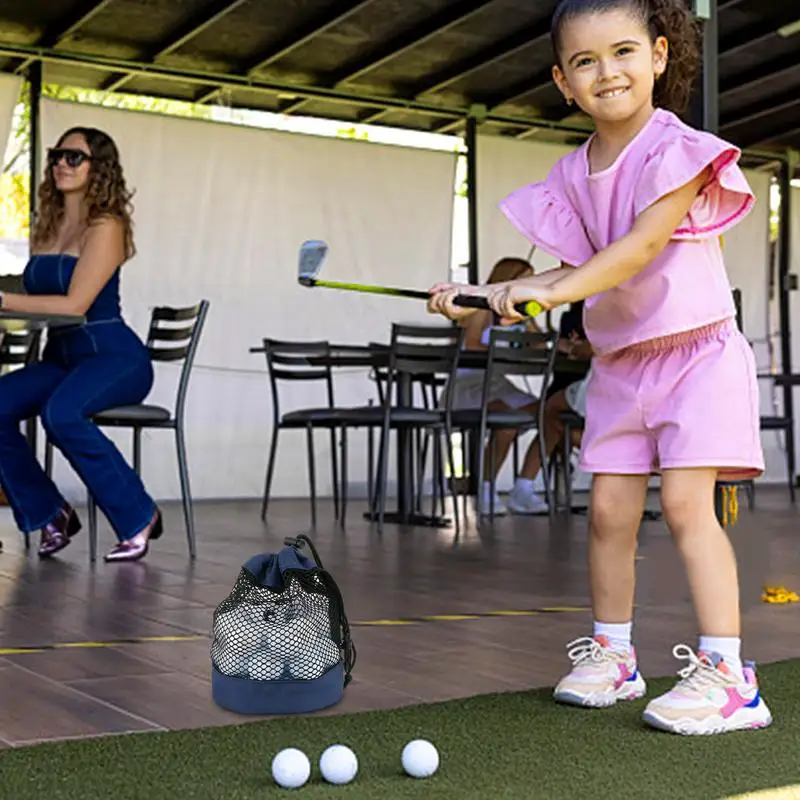 Golf Mesh Net Bag Nylon Golf Tennis 12/24/48 Ball Carrying Drawstring Pouch Golf Bags Golf Accessories Indoor Outdoor Sports 5