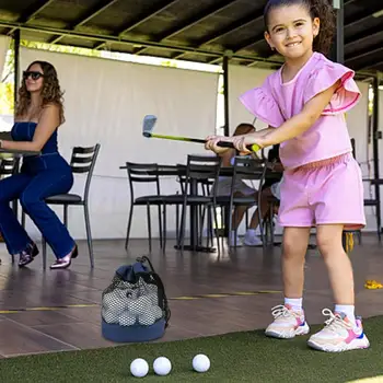 Golf Mesh Net Bag Nylon Golf Tennis 12/24/48 Ball Carrying Drawstring Pouch Golf Bags Golf Accessories Indoor Outdoor Sports 5