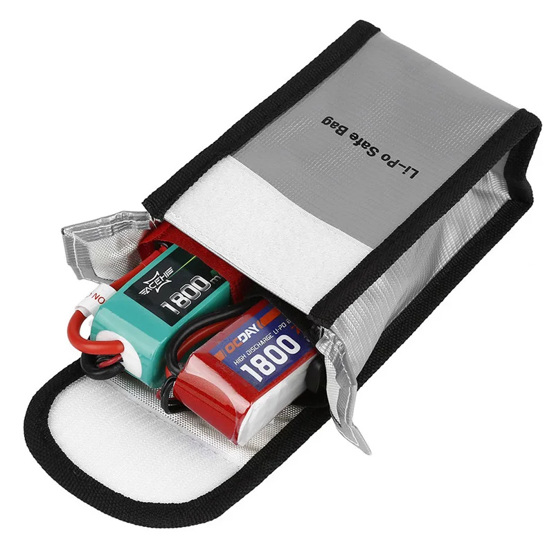 

Lipo 90x55x150mm Battery Safety Bag Lipo Battery Guard Bag Charge Sack Battery Protection Bag for Rc Drone Car Boat Airplane
