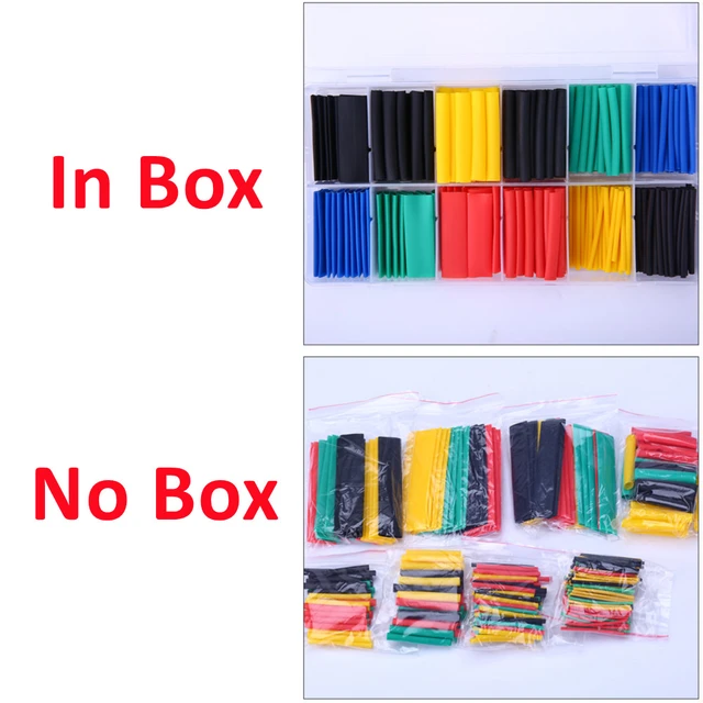 164 Pieces Heat Shrink Tube Thermoresistant Multi-color Cable Sleeve  Shrinkable Connection Wire Wrapping Kit Household - AliExpress