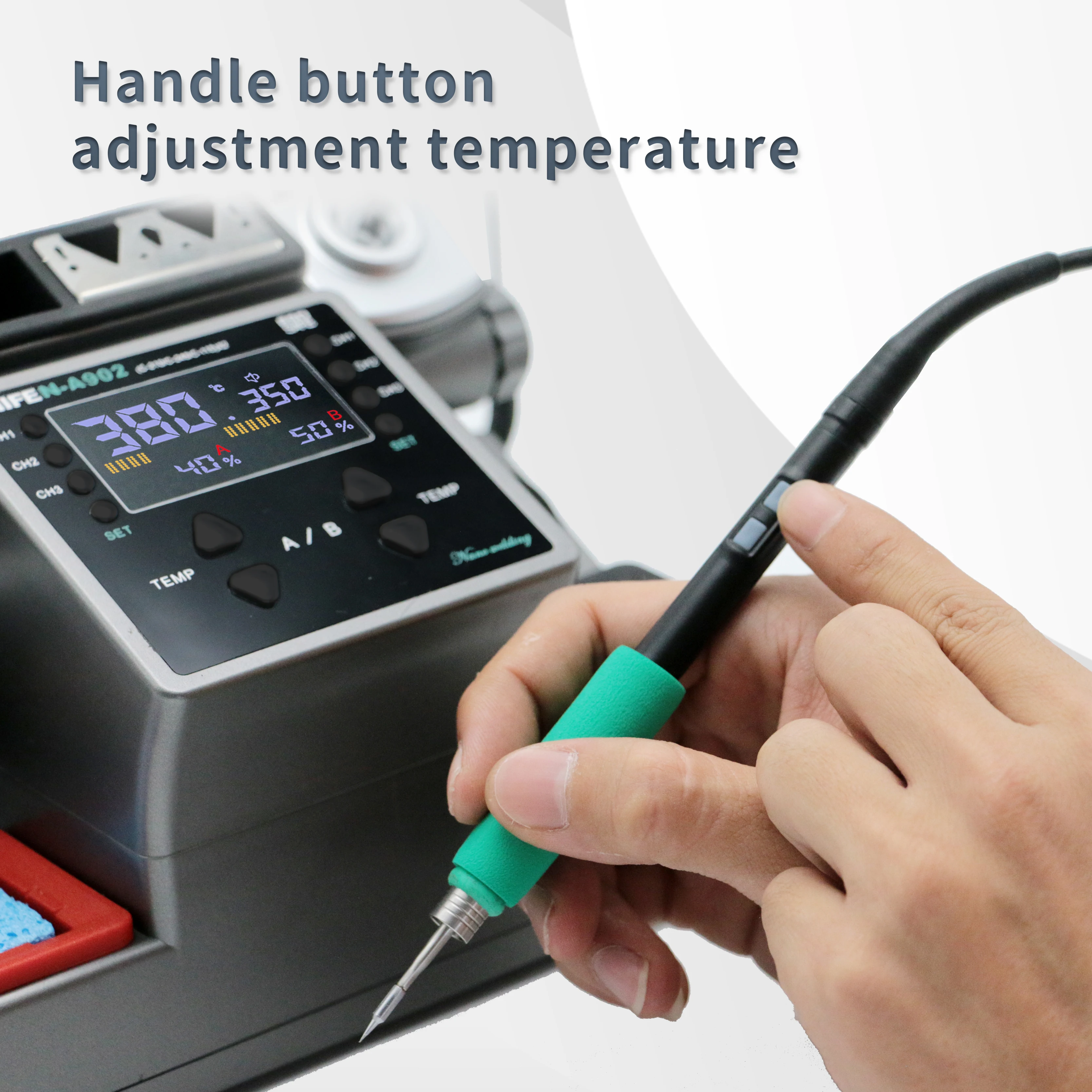 AIFEN A902 Soldering Station  C115 C210 C245 Double Station Welding Rework Station For Cell-Phone PCB  IC Repair Solder Tools 2