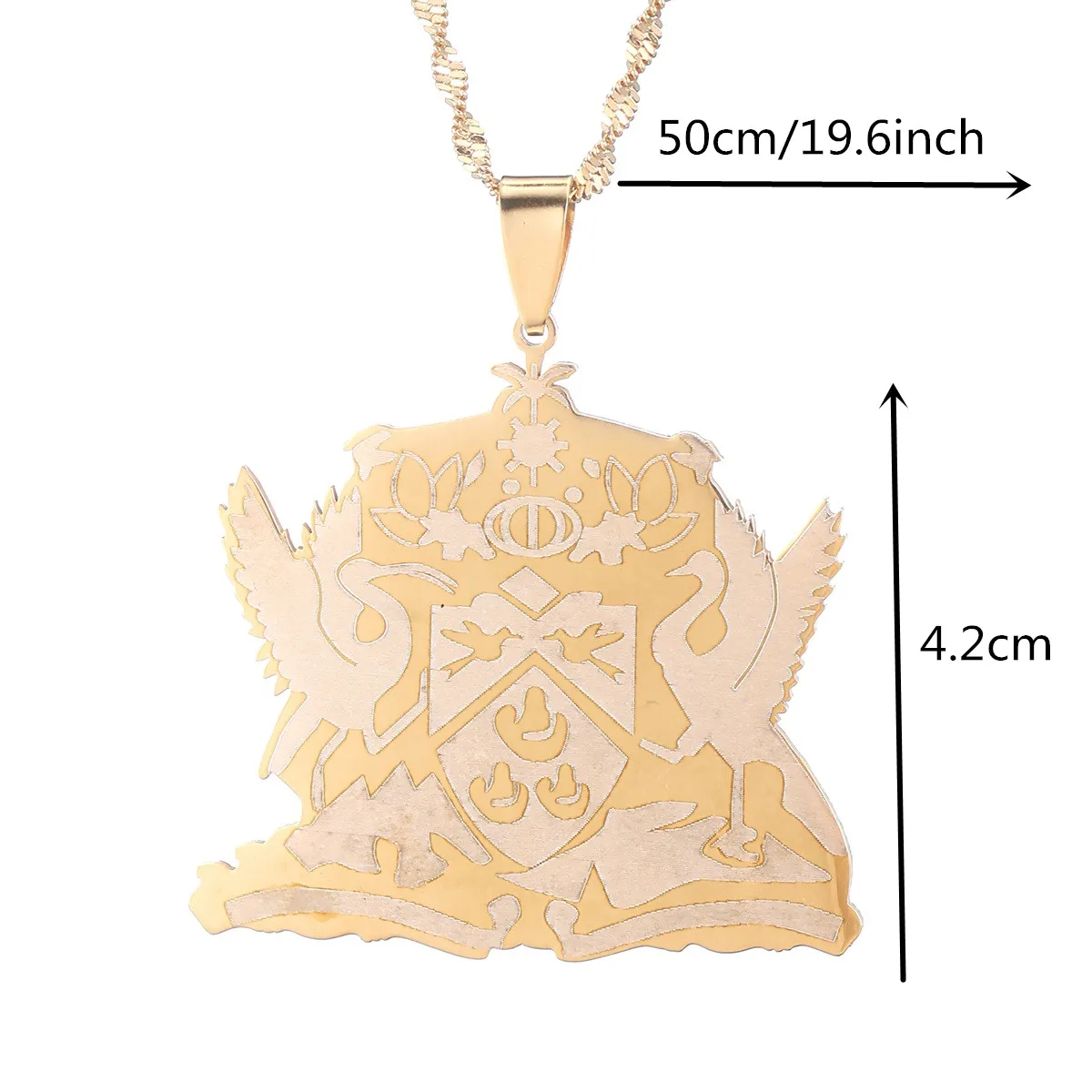 Trinidad and Tobago Pendant Necklace Gold Color Trendy Ethnic Jewelry Gift 2