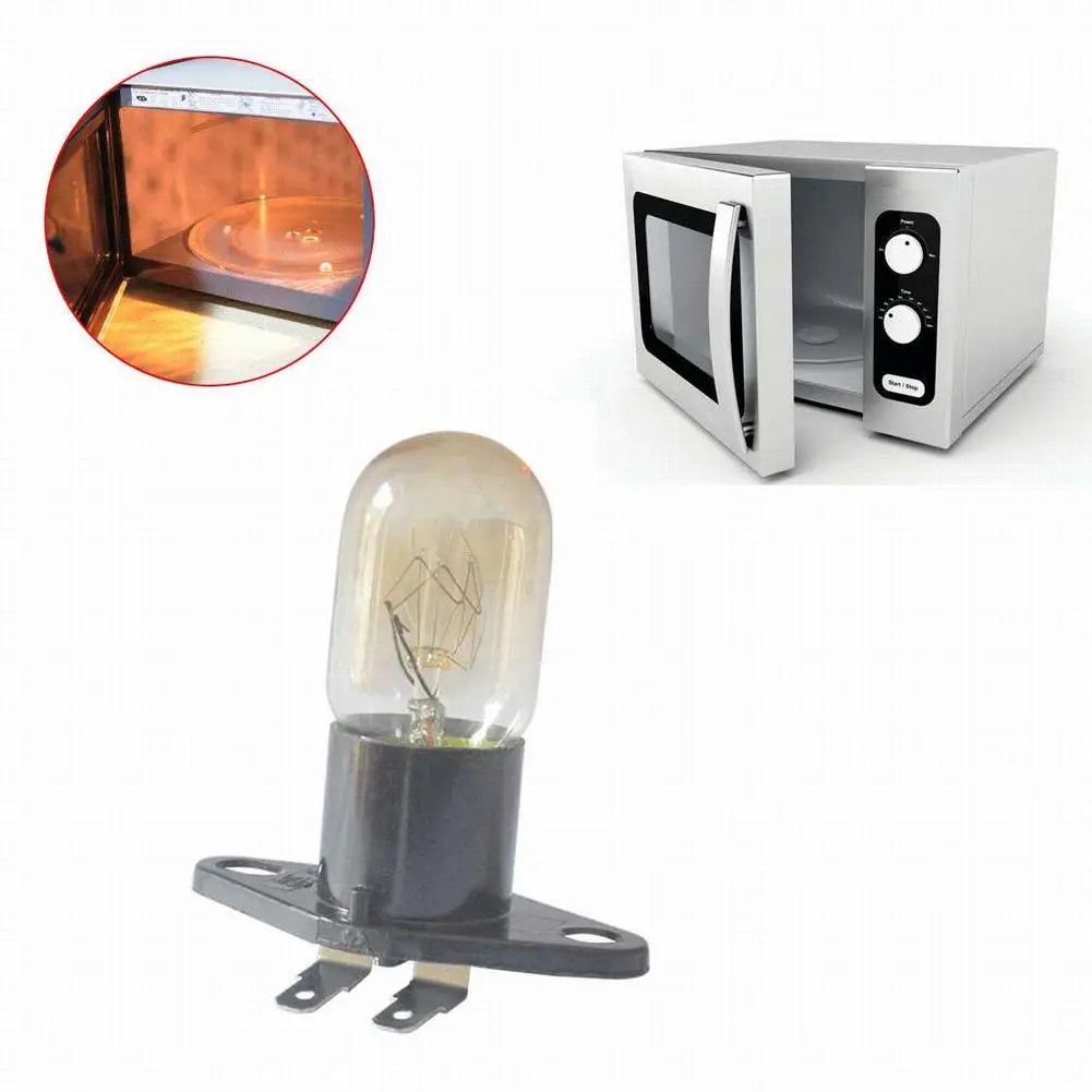 1pc Microwave Ovens Light Bulb Lamp Globe 2-pin 5.6 X 2.1cm 250V Black Transparent Fit For Major Appliances Microwave Parts images - 6