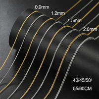 My Shape JOChoker-Collier Rond en Acier Inoxydable pour Homme et Femme, Bijoux à la Mode, Cadeaux, 0.9mm, 1.2mm, 2mm 1