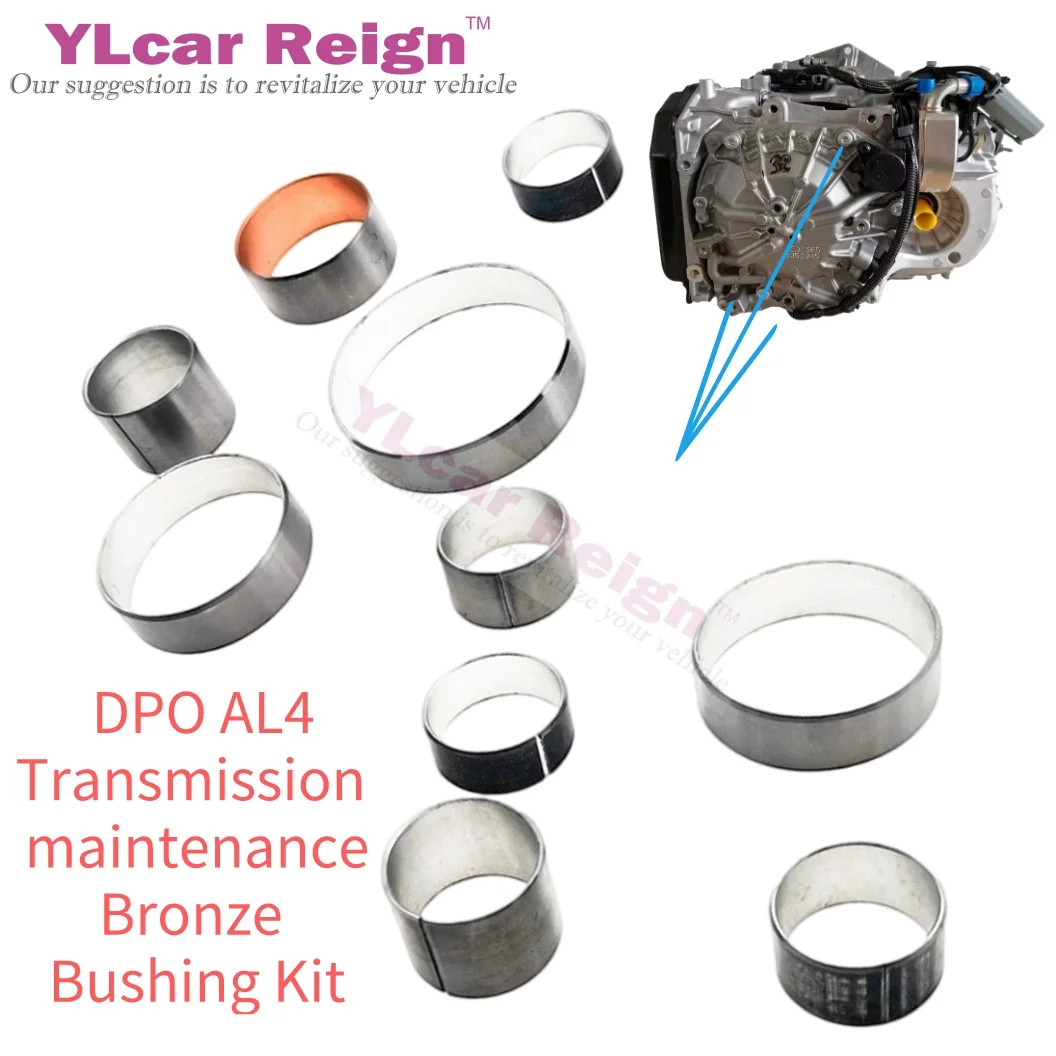 

10PCS DP0 AL4 DPO Automatic Transmission Gearbox Copper Sleeve Bronze Bushing O Ring Sealing Kit for 4-Speed RENAULT PEUGEOT Car