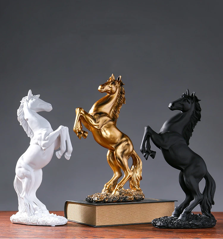 白い馬の置物 オーナメント 幾何学的彫像動物アート レジンノルディック 白い馬の置物 オーナメント 幾何学的彫像動物アート レジン
