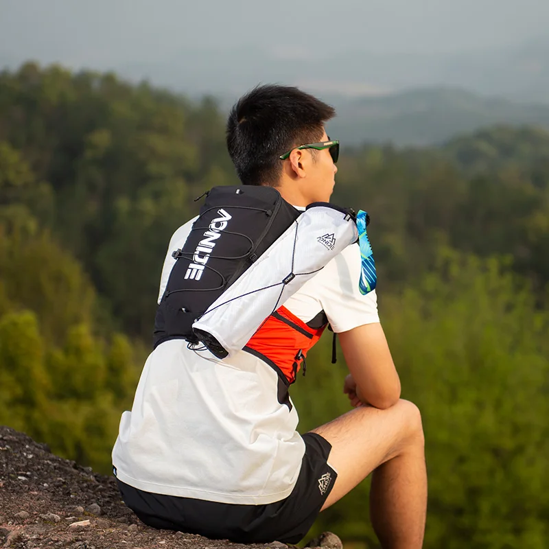 AONIJIE External Trekking Poles Bag Fish Bone Hiking Storage Pocket Opening Tightening Buggy Bag Lightweight 2 Colors 3