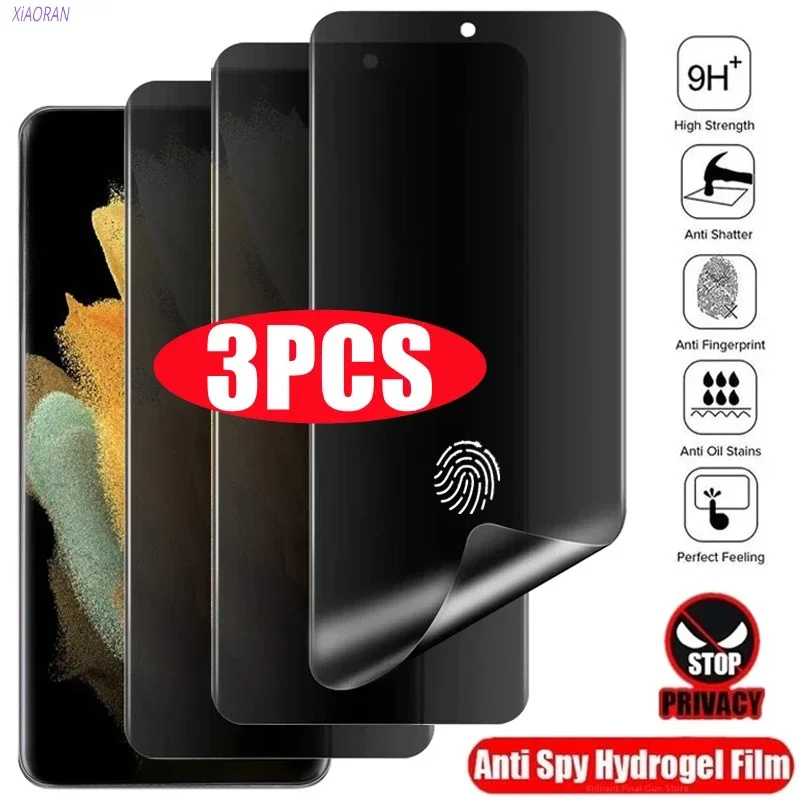 

3Pcs Anti Spy Hydrogel Film for Samsung Galaxy S21 S20 S22 S23 Ultra Note 20 10 9 8 S10 S9 S8 Plus S10E Privacy Screen Protector