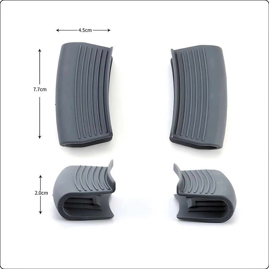 Pot Handle Silicone Grip Pad Silicone Grey Environmentally Friendly Material Heat Insulation and Non-Slip 2PCS silicone pan handle cover