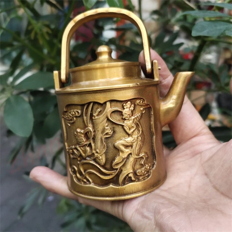 

Латунная сказочная игра с чайником и винным горшком, изысканное домашнее благоприятное украшение, подарок