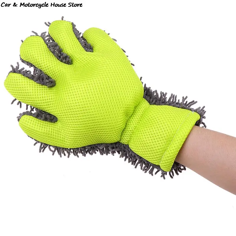 

1pc Cleaning Glove Car Sponges Mitt Microfiber Interior Exterior Care Wash Tool
