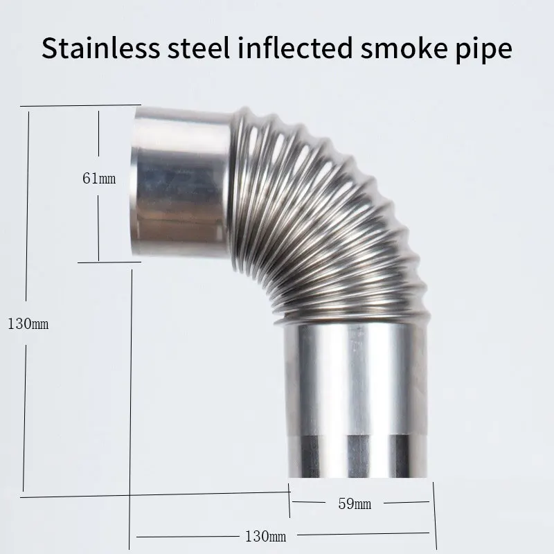 Description Picture 4 of itemOutdoor Firewood Stove Accessories Chimney Anti-scalding Cover Lengthen Chimney Bend Pipe Camping Tent Stove Exhaust Pipe