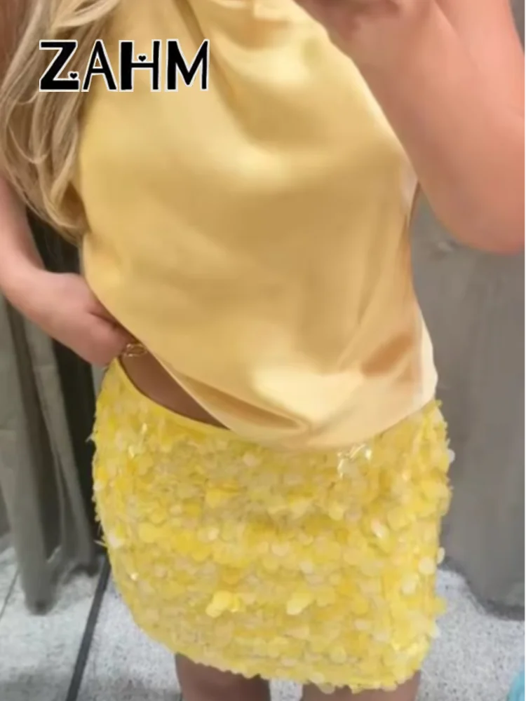 Glamorous Sequin Mini Skirt - High Street Fashion Chic