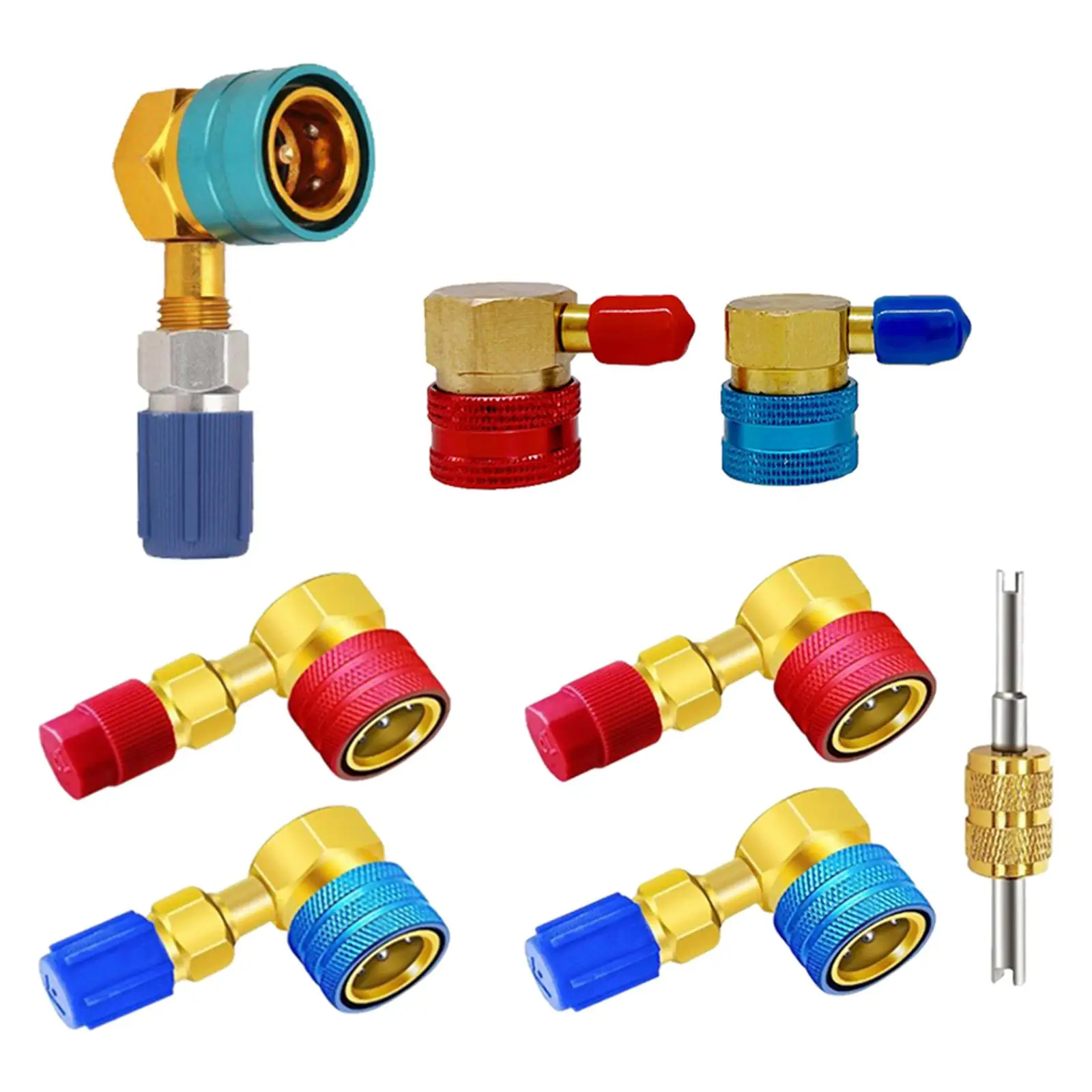 Attacco Rapido Automatico Ac R134A R1234Yf Per Ricarica Refrigerante Ac Robusto