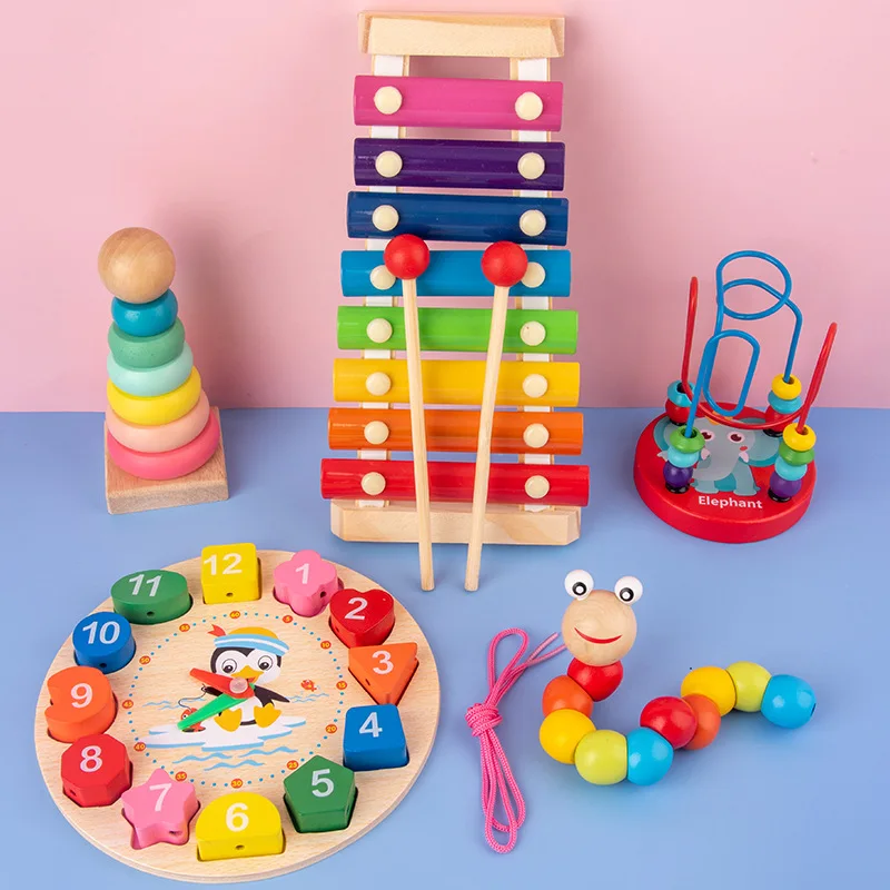 Puzzles 3D Montessori Jouets En Bois Pour Bébés 1 2 3 Ans Garçon