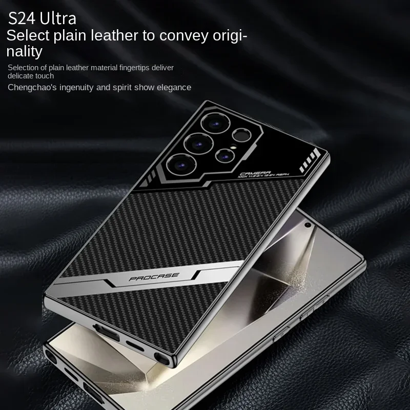 Electroplating Leather Shockproof Phone Case - Premium Protective Cover