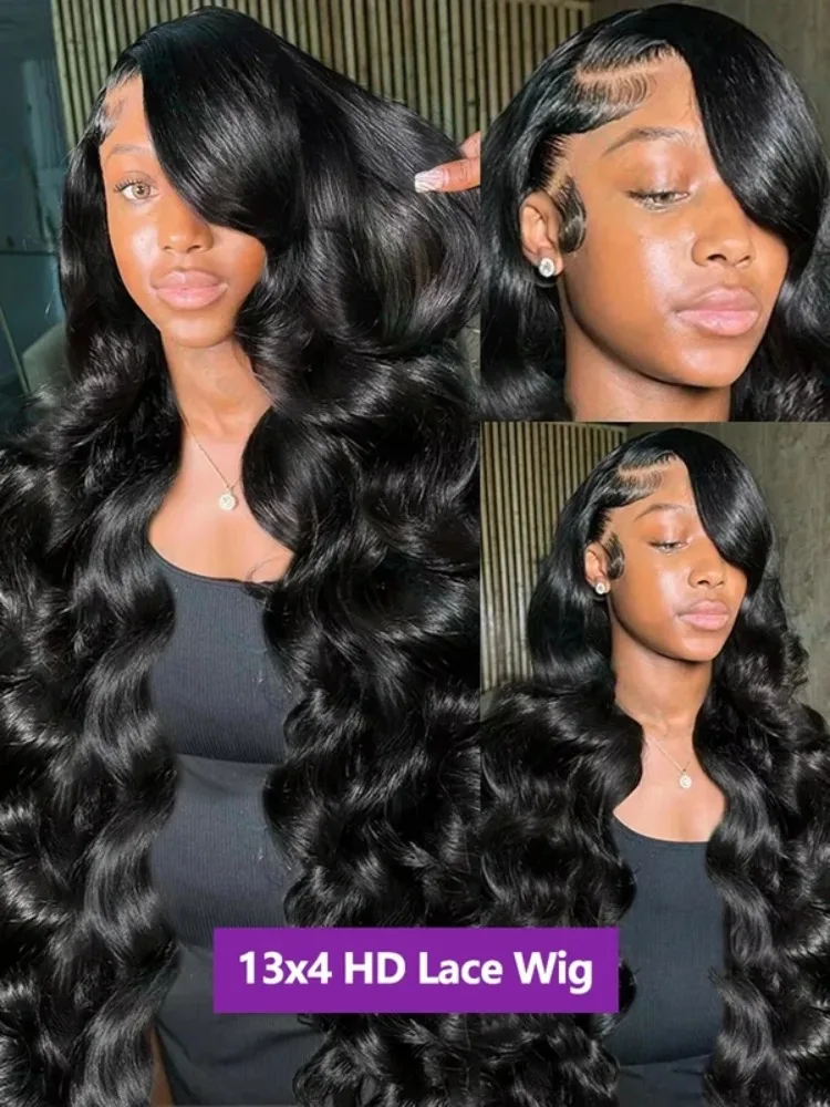 30 38 40 Inch Body Wave Human Hair Wigs 13x4 13x6 HD Transparent Lace Frontal Wig Preplucked Brazilian 5x5 Glueless Closure Wigs