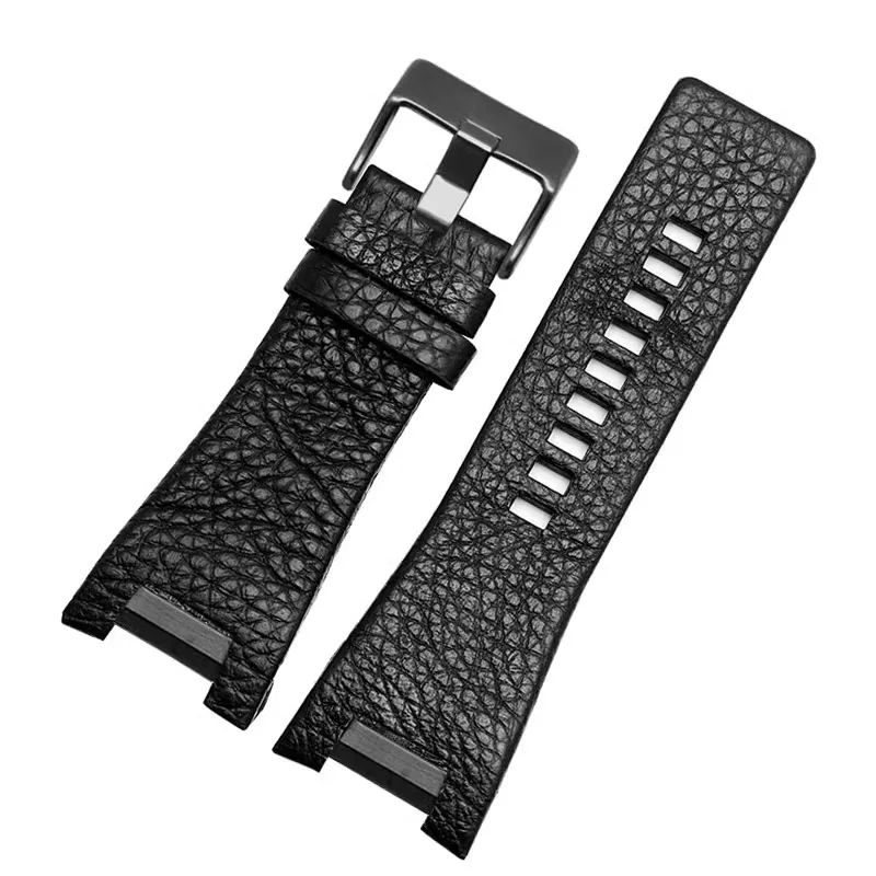 32*17mm Genuine leather watch strap For Diesel DZ4246 DZ1273 DZ1216 Men's waterproof and sweat resistant concave large strap