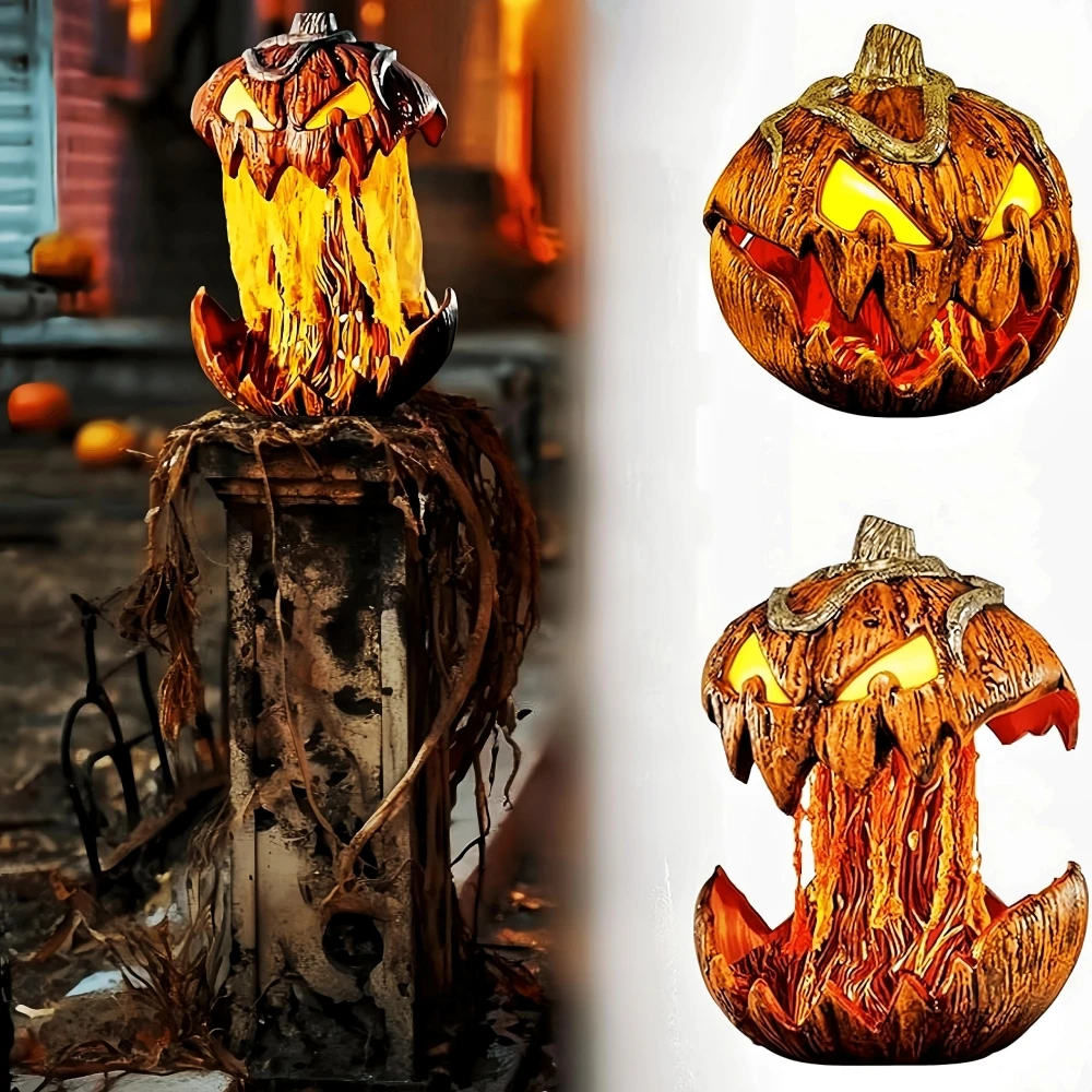 

Halloween Gourdo Pumpkin Music Pumpkin Lighting Indoor Outdoor Party Vintage Creepy Sounds Spooky Pumpkin Prop Decor