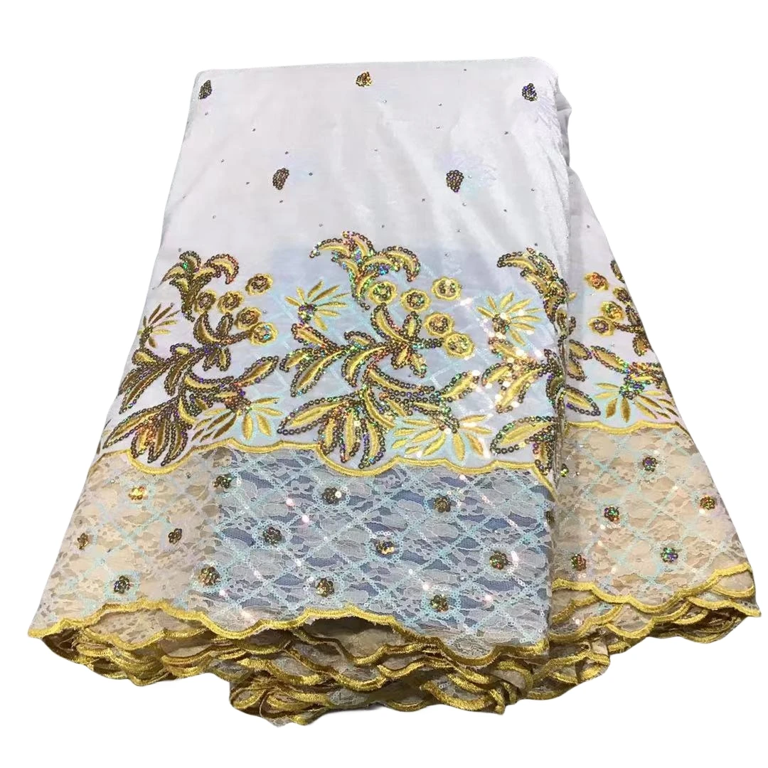 

Hot Sequence African Stones Velvet Lace Fabric 2023 High Quality Nigeria Heavy Sequins Embroidery Wedding Bridal Dress Material