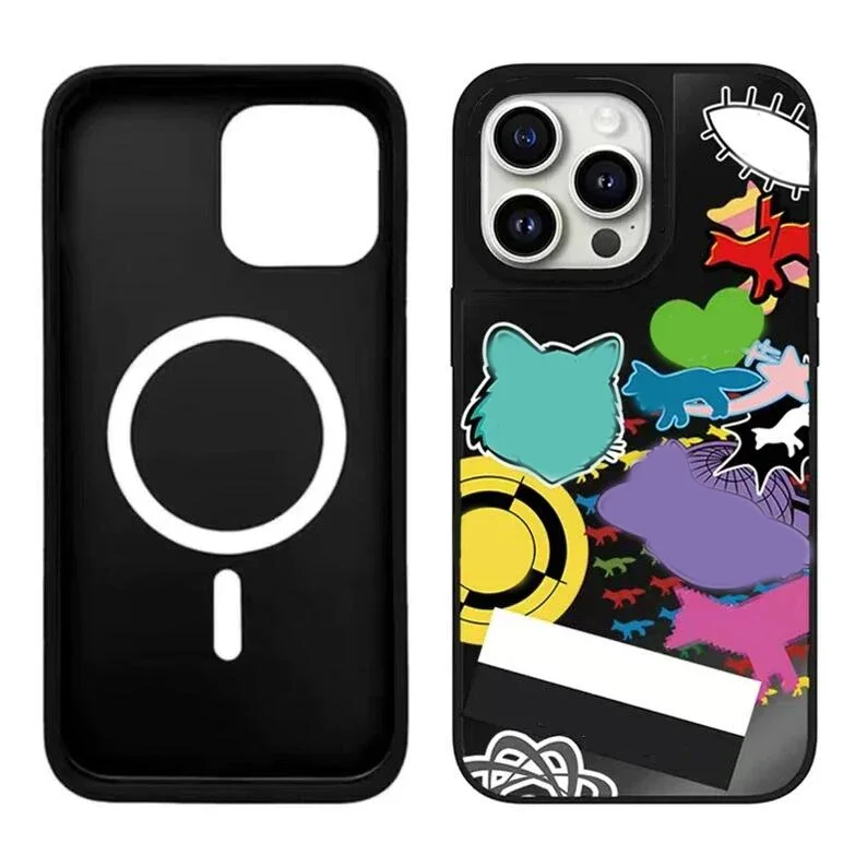 

MagSafe Mirror Surface Animal Phone Case Cover for IPhone 11 12 13 14 15 Pro Max Case for IPhone 15 Pro Max