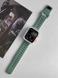 Protective Silicone Case and Strap Set for 49mm Ultra Ultra2 (Clear pine green)