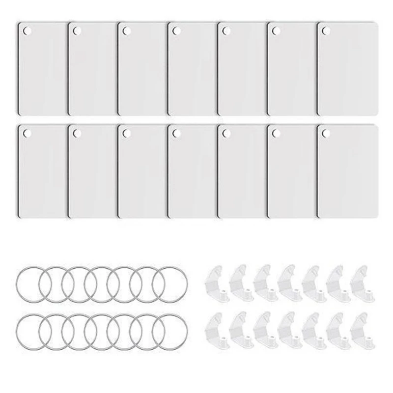 

40Pcs Unfinished CarKey Pendant Keychain Blanks with Key Rings Handmade Gift