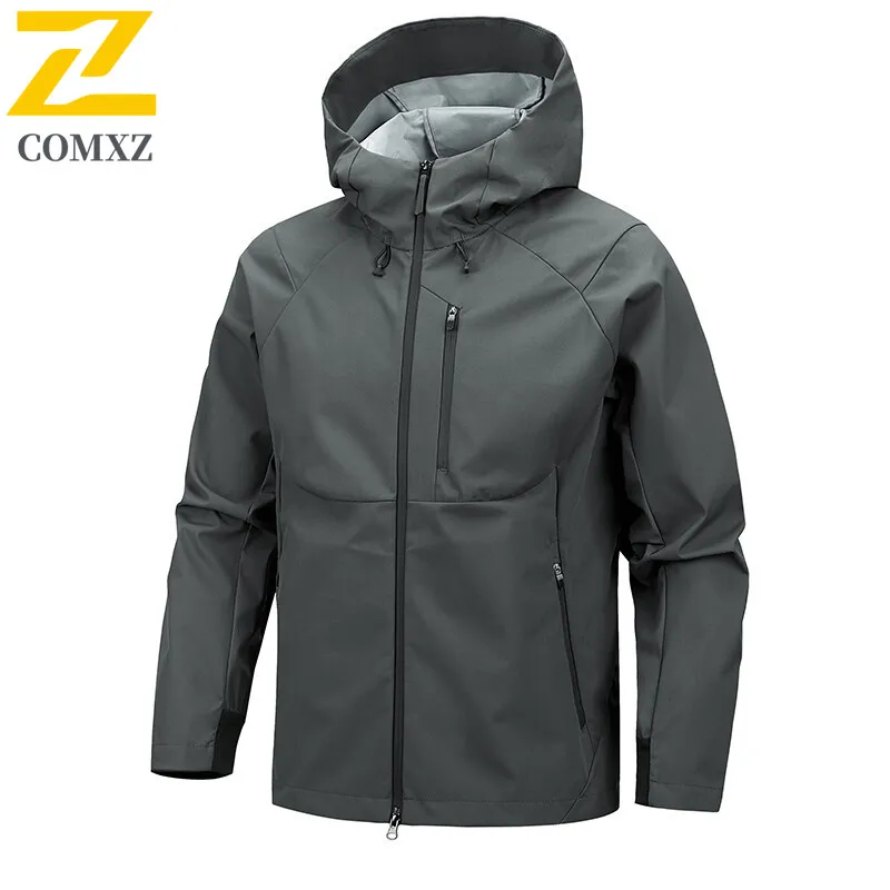 COMXZ Outdoor Windbreaker Jacket Fashionable Fishing Hiking Camping Windproof Sport Coat Casual Travel Raincoat Lightweight