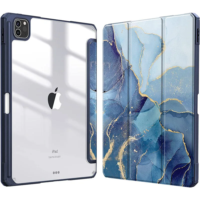 Transparente para Ipad Pro Smart Cover para Ipad Pro 11 2024 10.2 7th 8th 9th Air 4th 5th 10.910th Gen Air 9.7 105 Case