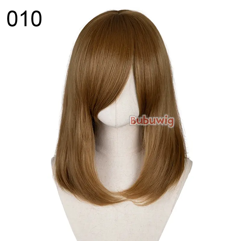 Bubuwig Synthetic Hair Over 100 Colors Fashion Classic 40cm Long Straight Anime Cosplay Wigs Pure Color Black Wig Heat Resistant - Image 33
