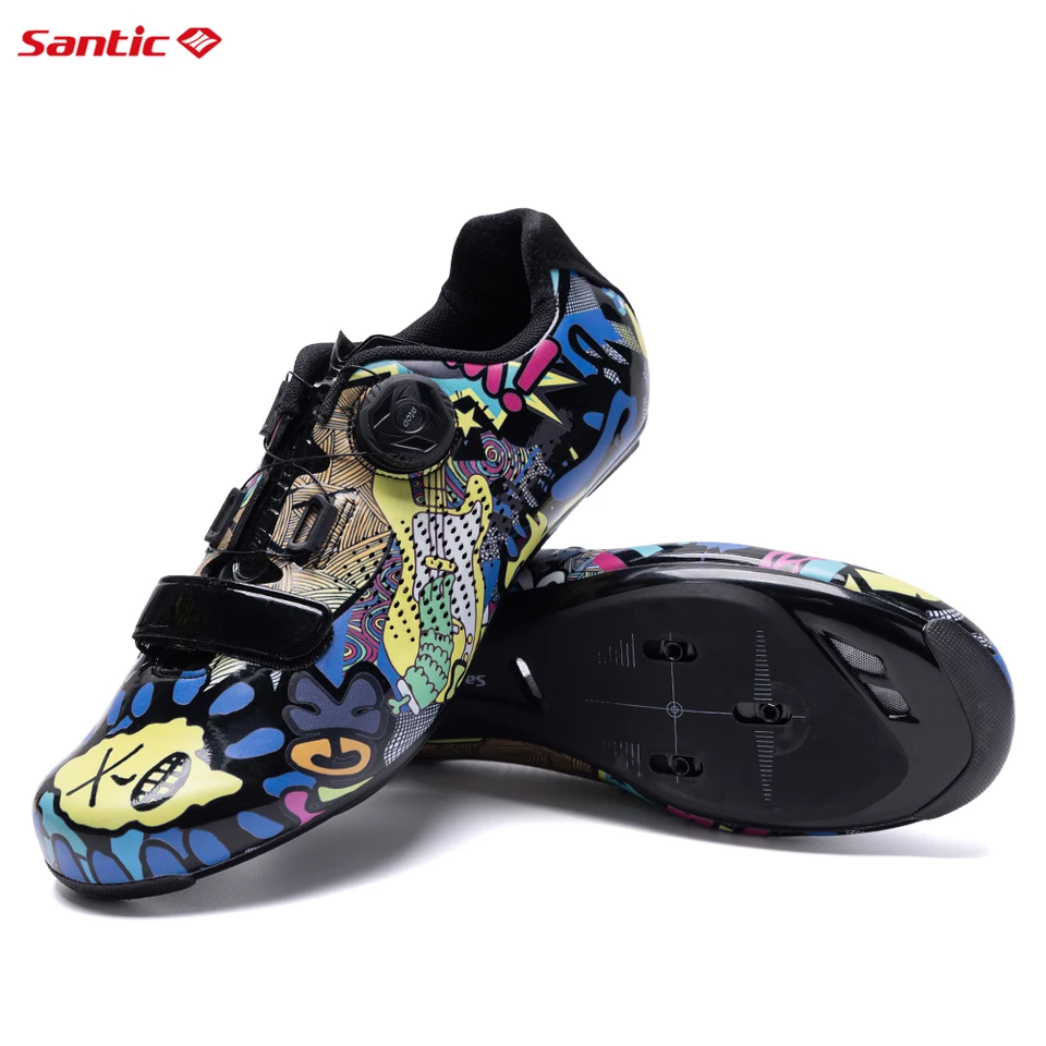 Santic-男性と女性のためのユニセックスサイクリングシューズ,ナイロン