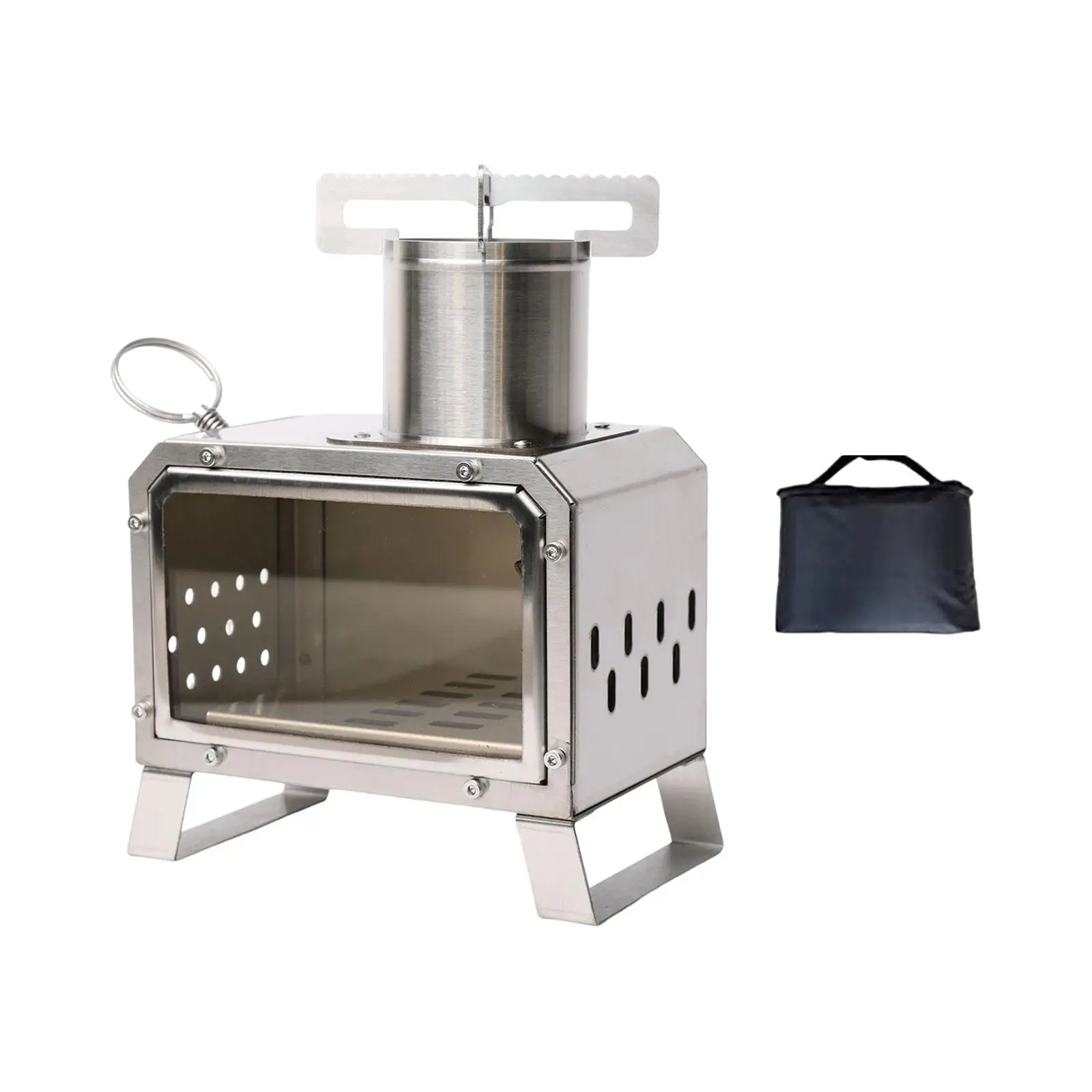 

Camping Stove with Storage Bag Wood Stove for Outdoor Backpacking Fishing